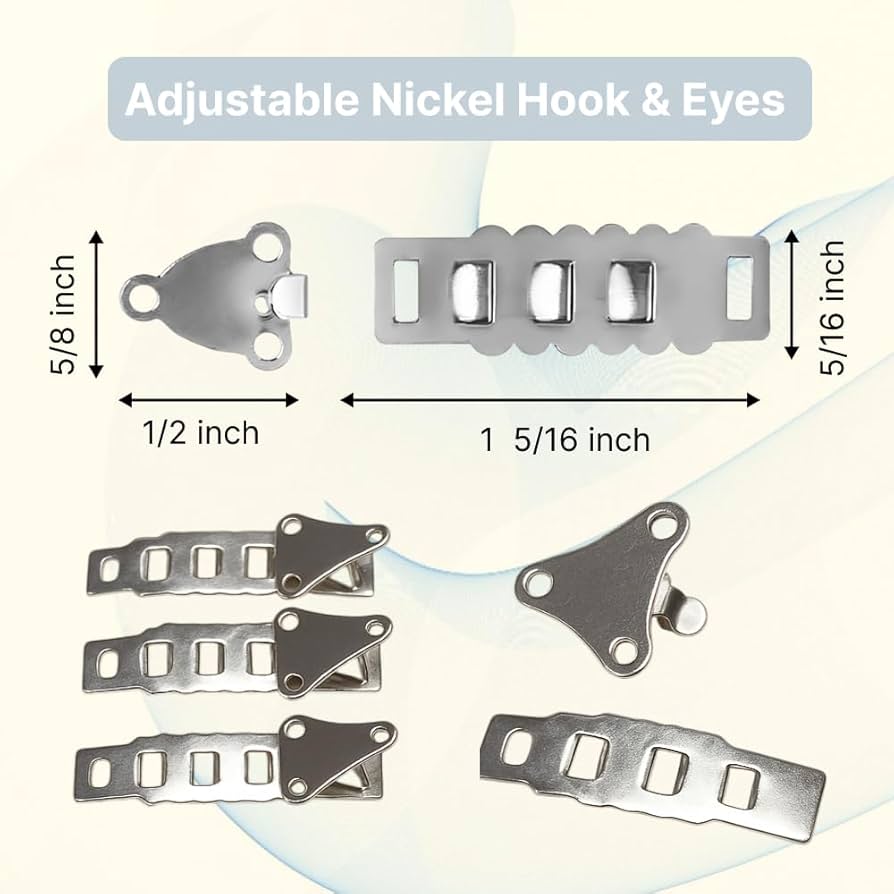 Amazon.com: Adjustable Nickel Hook & Eyes Sewing Hooks and